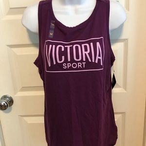 V.S Sport Open back tank top women sz M new